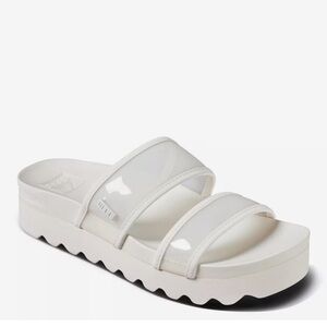Reef Vista Hi Energy Cloud Transparent White Sandals Size 8.5